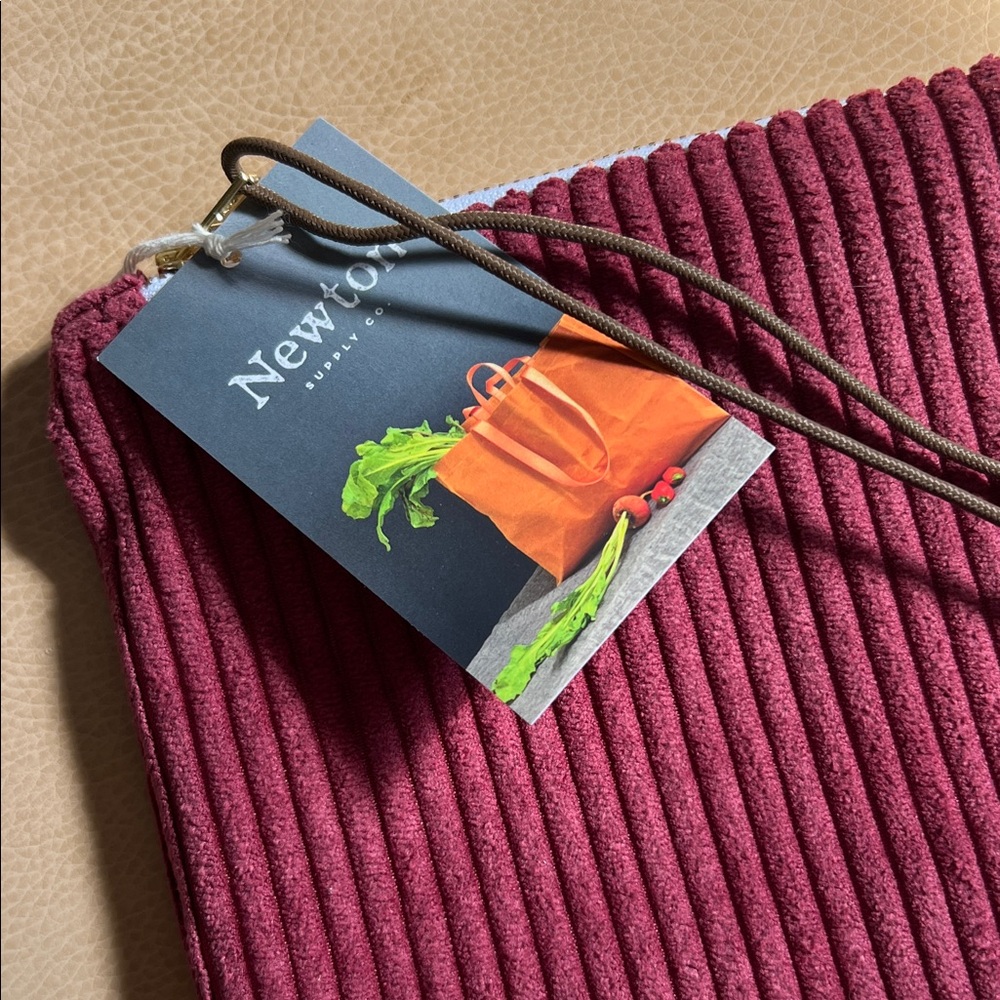 Newton Burgundy Corduroy Cosmetic Bag - Picture 2 of 2